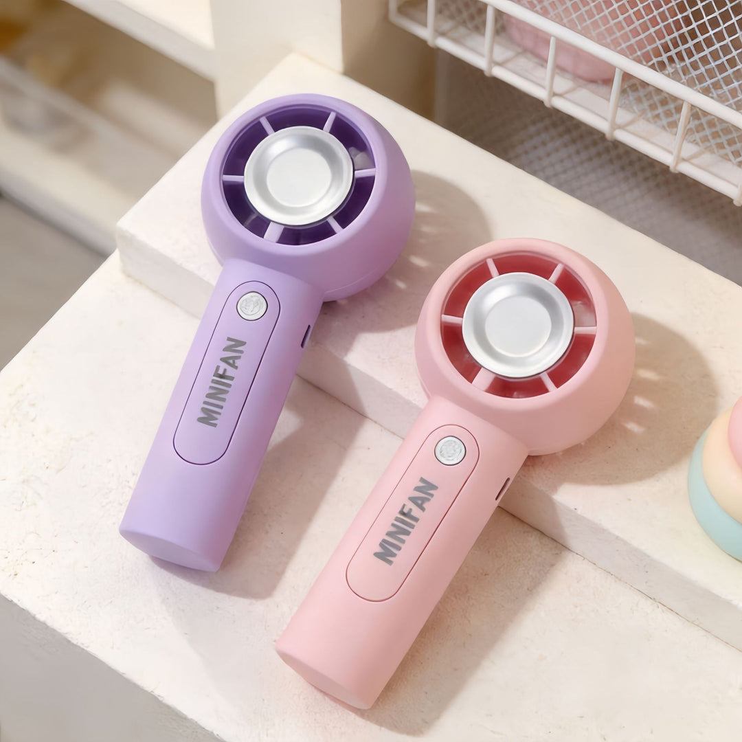 Dame Bærbar Håndvifte med innebygd LED-lys og ergonomisk design Skanto