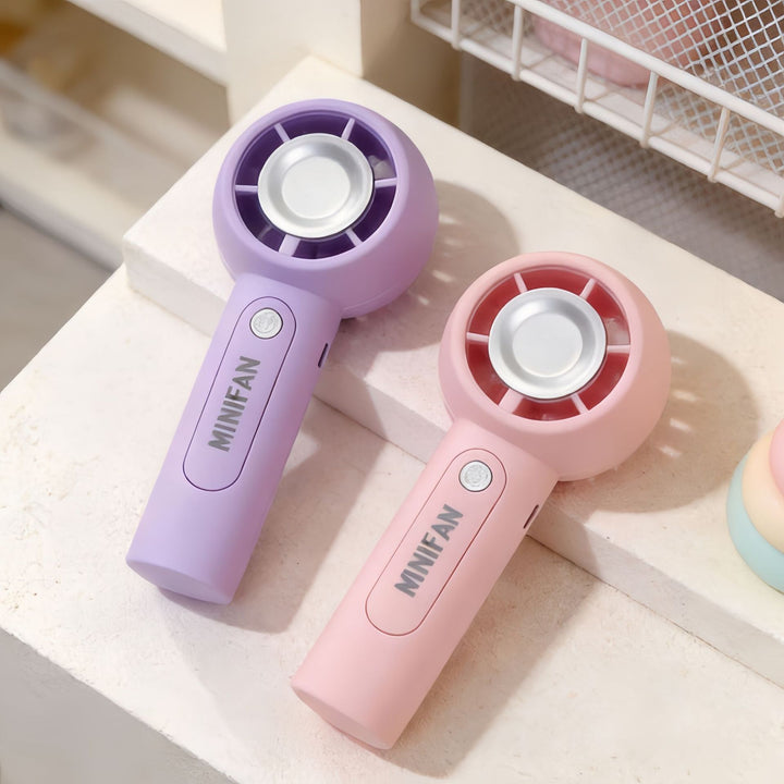 Dame Bærbar Håndvifte med innebygd LED-lys og ergonomisk design Skanto