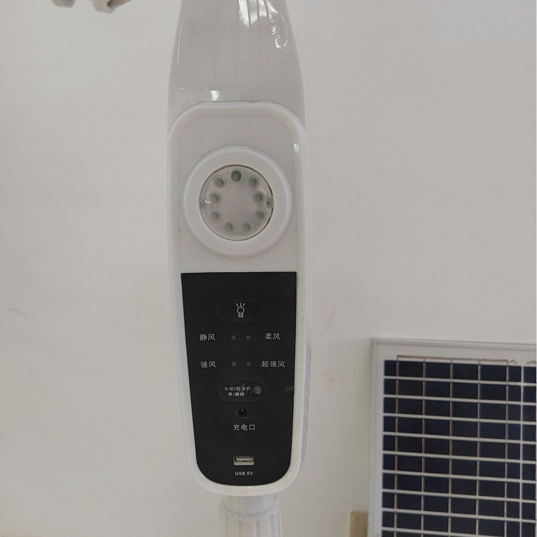 Unisex solardrevet stasjonær vifte med moderne design og effektiv luft sirkulasjon Skanto