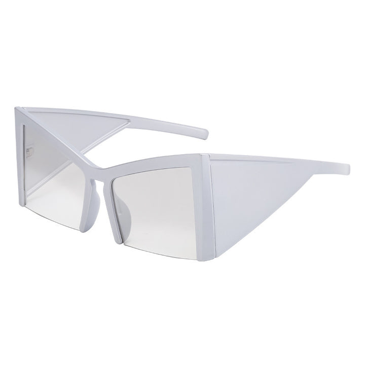 Dame futuristisk solbrille med markant vinkelramme Skanto