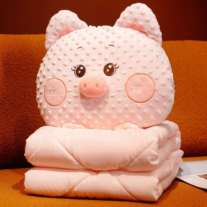 Cuddle Ready Søt Tegneseriepute Teppe | Skanto