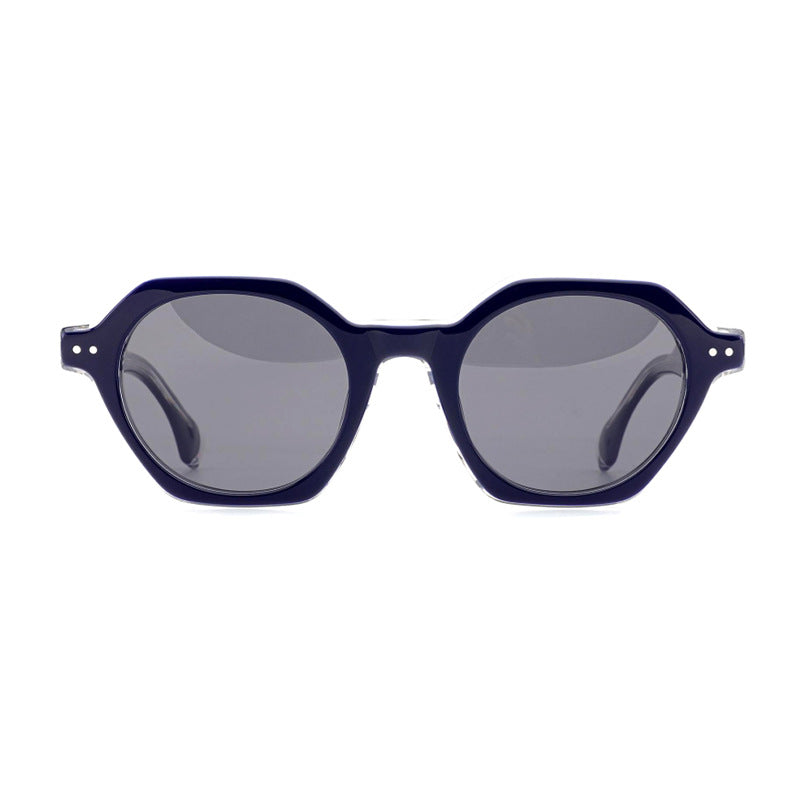 Dame solbrille i stilfull, sekskantet design med robust ramme og UV-beskyttelse Skanto