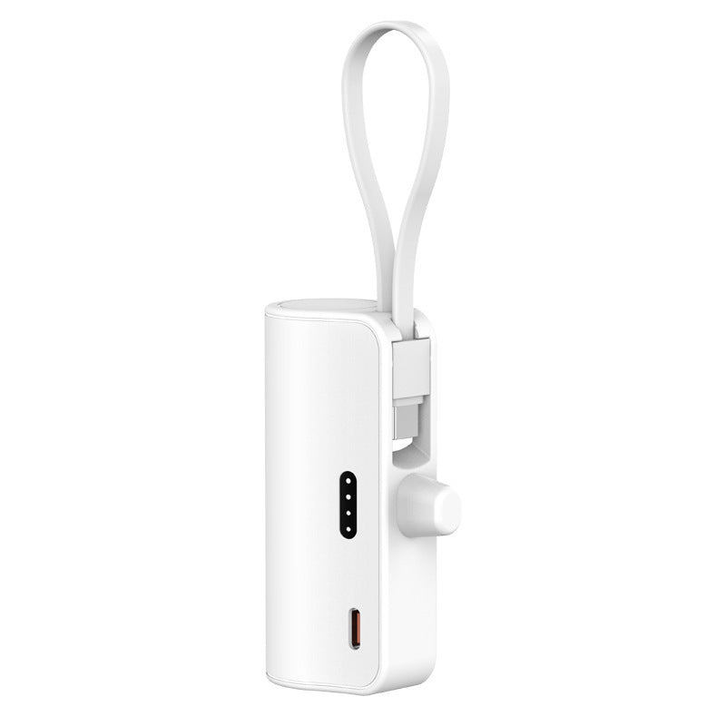 Bærbar powerbank med integrert ladekabel og kompakt design Skanto