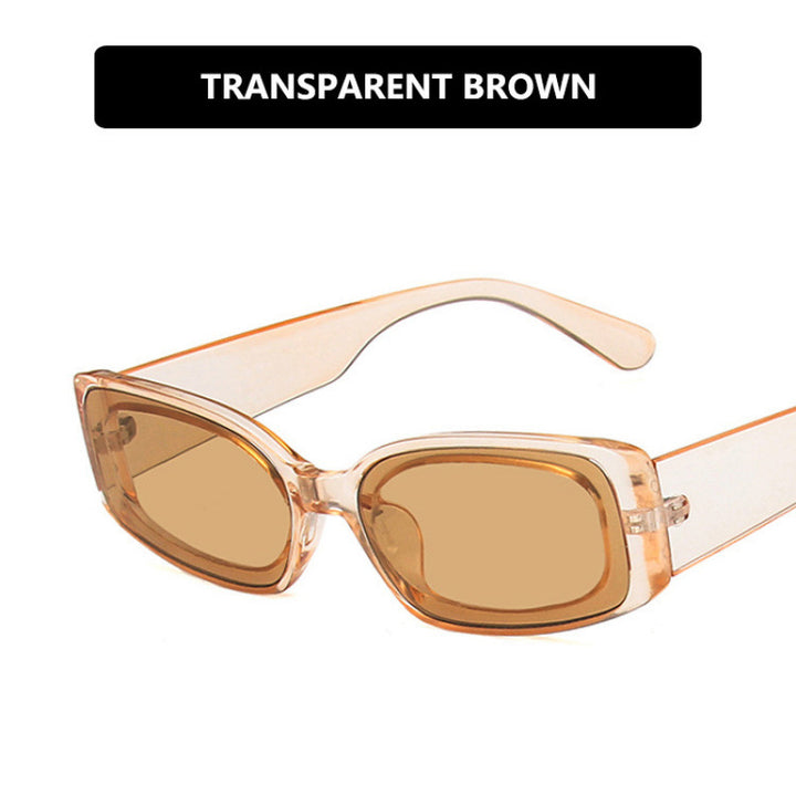 Dame moteriktig gjennomsiktig solbrille med kvadratisk design Skanto