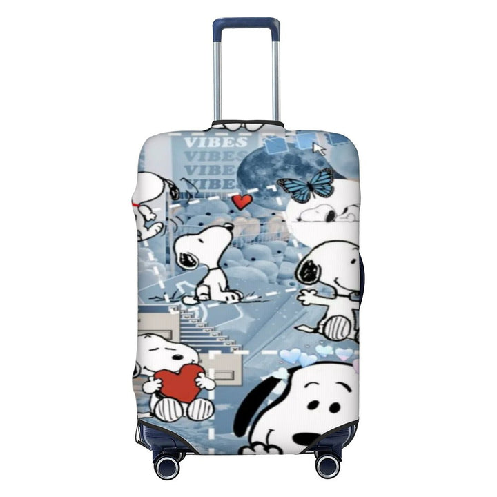 Unisex nan elastisk koffertrekk med Snoopy tegneseriemotiv, strekkbart beskyttende trekk for trolley med fire hjul Skanto