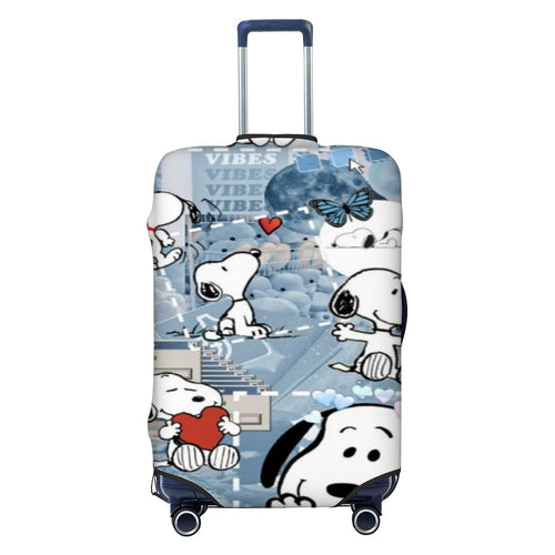 Unisex nan elastisk koffertrekk med Snoopy tegneseriemotiv, strekkbart beskyttende trekk for trolley med fire hjul Skanto