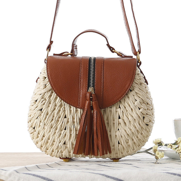 Håndbag med Unikt Flettet Design og Elegant Klaff Skanto