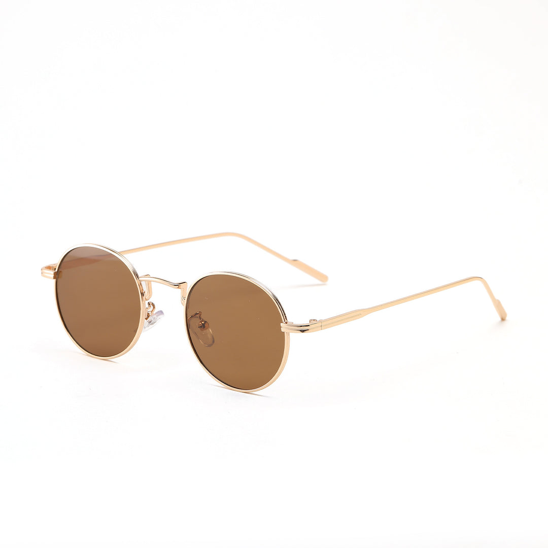 Dame rund modisk solbrille med elegant design Skanto
