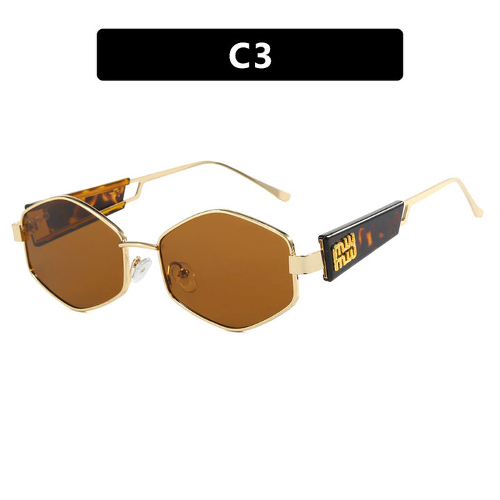 Women's Geometric Sunglasses with Fashionable Design and UV Protection Skanto