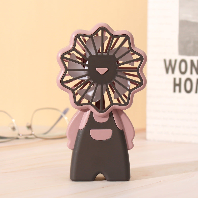 Kvinne kreativ mini håndholdt vifte med blomstermønster Skanto