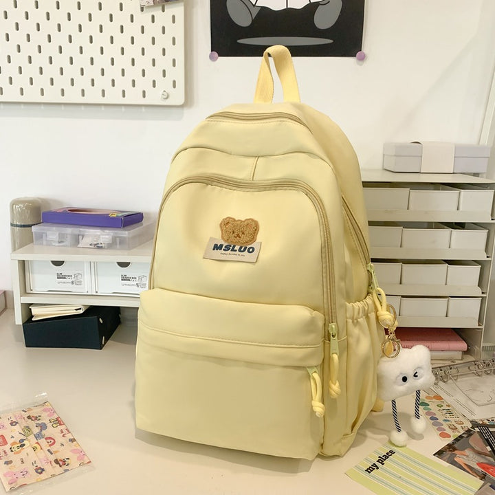 K Casual Multi-Pocket Skole Rygsekk