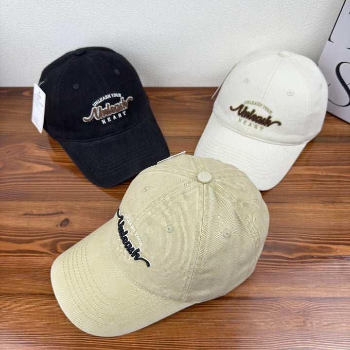 Kvinnens broderte hjerte grafisk baseballcap Skanto