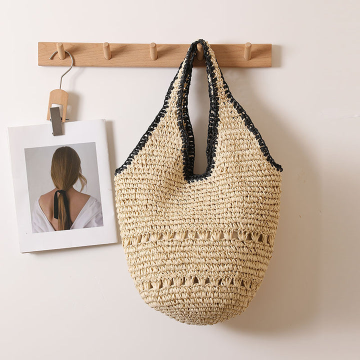 Handmade basket bag with decorative details Skanto