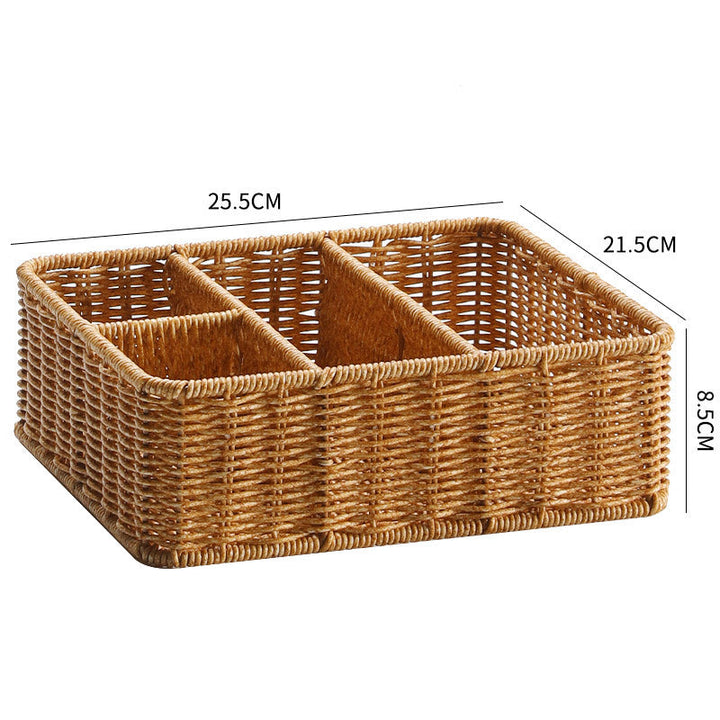 Divided Woven Storage Tray Skanto