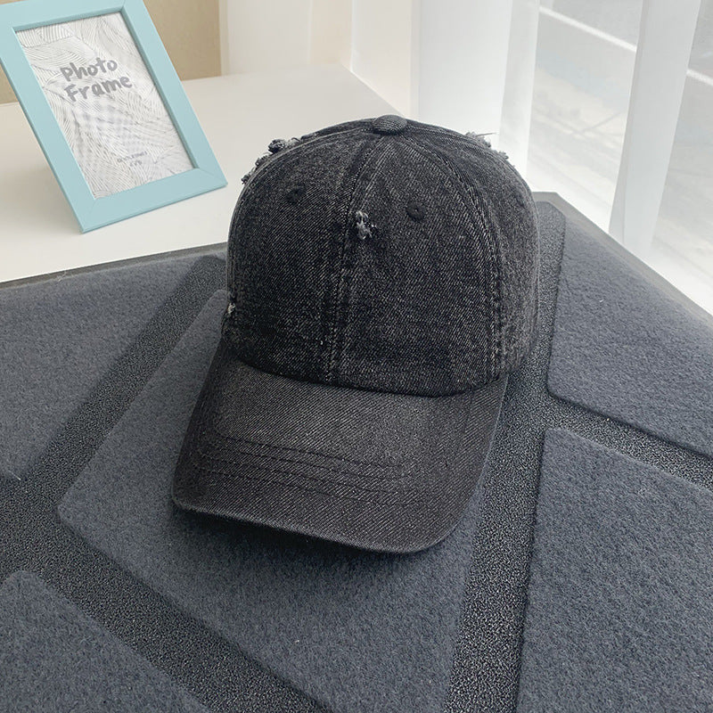 Kvinners slitt denim baseball caps Skanto 1784084168