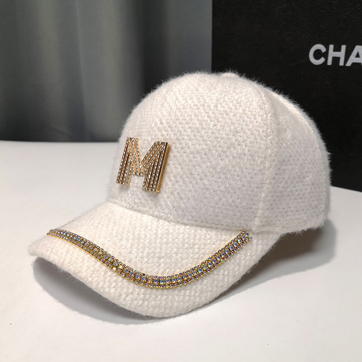 Kvinne Luksus Pyntet Fleece Baseball Cap Skanto