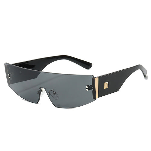 Dame trendy solbriller med futuristisk design Skanto