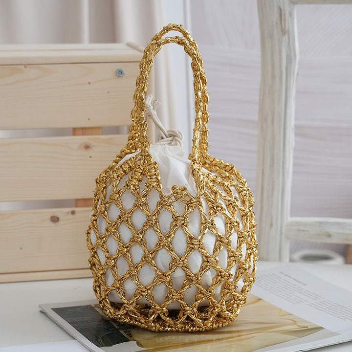 Nettbutikk shopper veske med flettet design Skanto