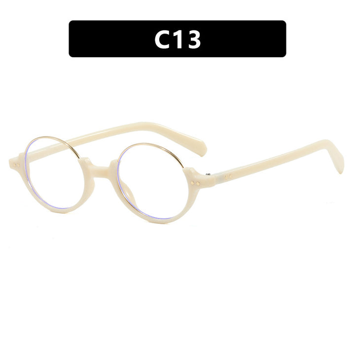 Women's round sunglasses with elegant plastic-coated frame Skanto
