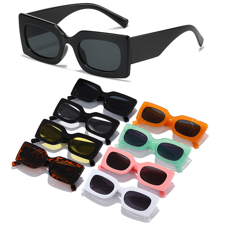 Dame Fashion-solbrille i moderne firkantet design Skanto