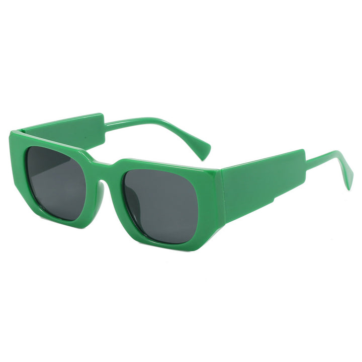 Dame geometrisk oversized solbrille med bredt design Skanto
