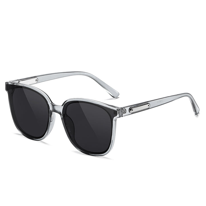 Dame oversized solbriller med moderne kvadratisk ramme Skanto