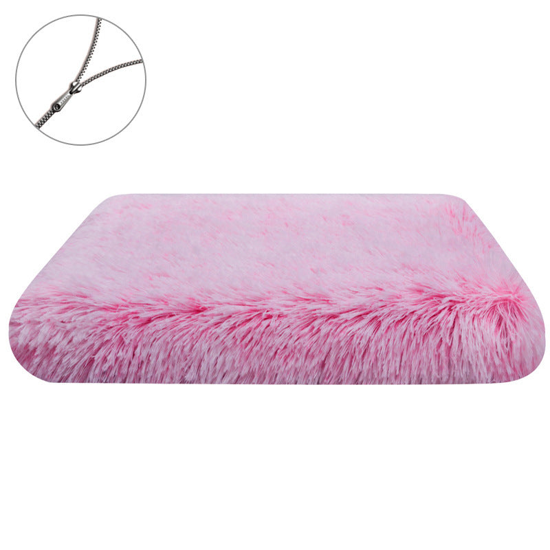 Myk faux fur sovematte hundeseng