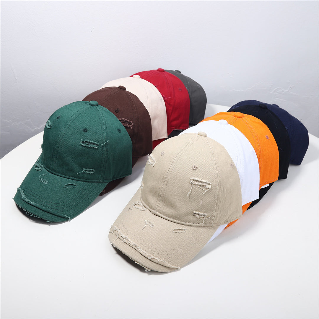 Menns Slitt Klassisk Bomull Baseball Cap Skanto