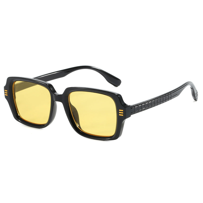 Dame trendy firkantet solbrille med strukturert ramme Skanto