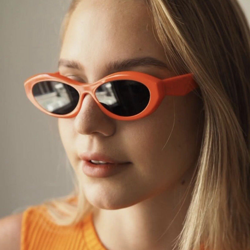 Dame Cat-Eye solbrille med stilig ramme Skanto