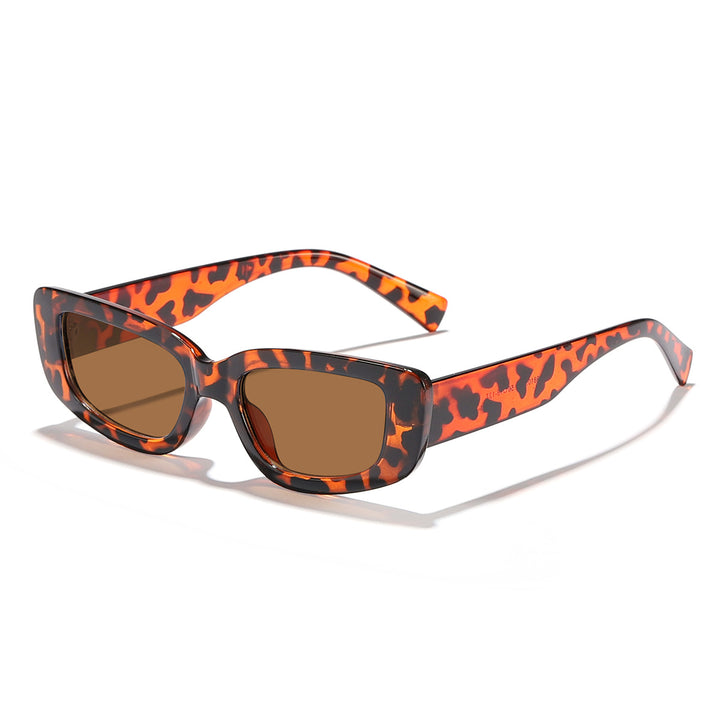 Damer moteriktig Cat-Eye solbrille med bred plastikkramme og UV-beskyttelse Skanto