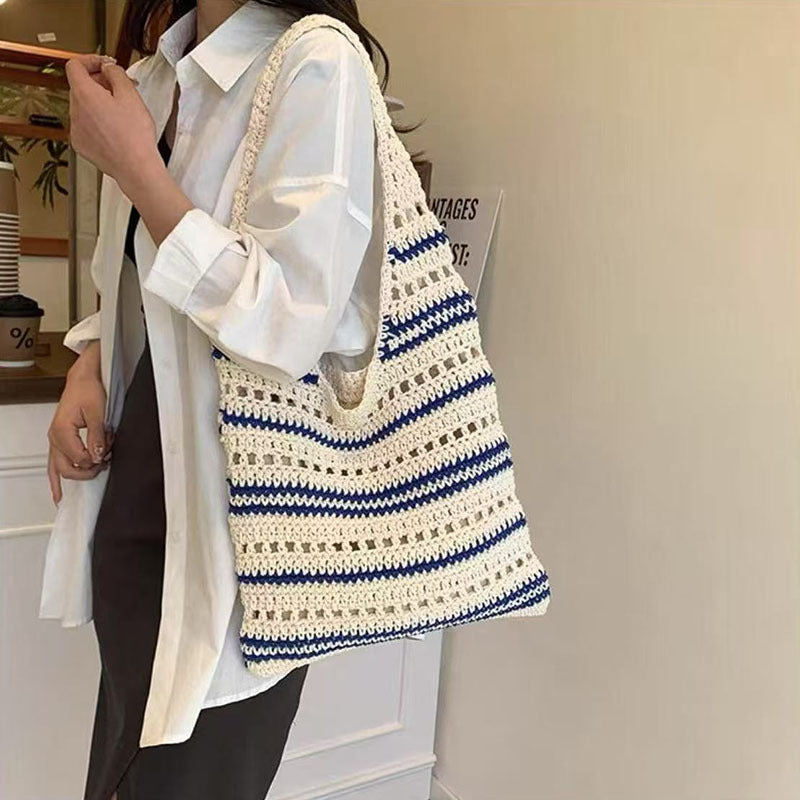 Crocheted tote bag with large inner compartment Skanto
