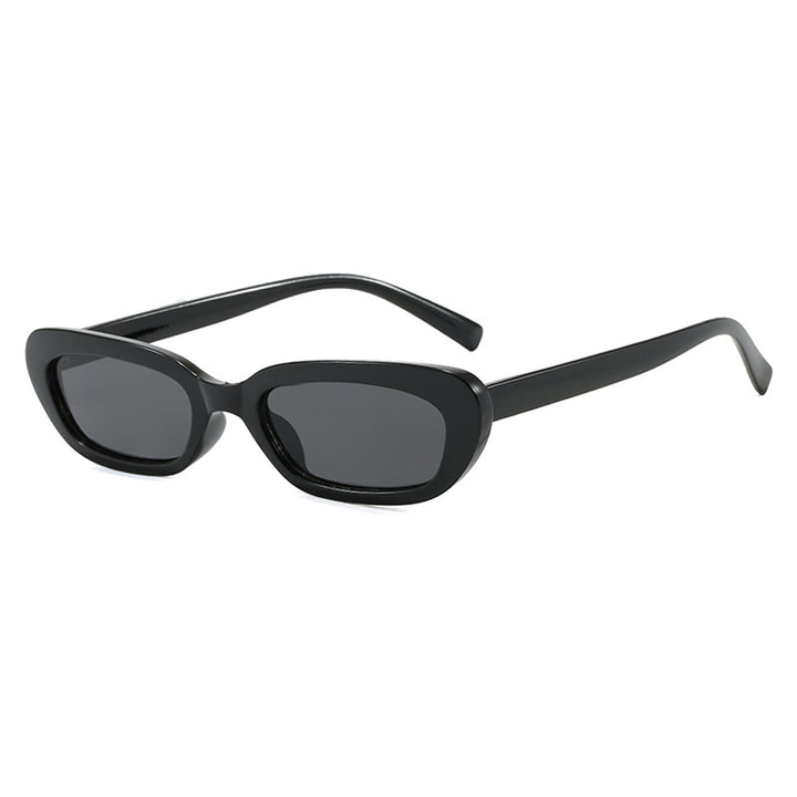 Women's fashionable cat-eye sunglasses with transparent plastic frame and UV protection Skanto