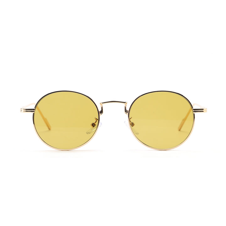 Dame rund modisk solbrille med elegant design Skanto