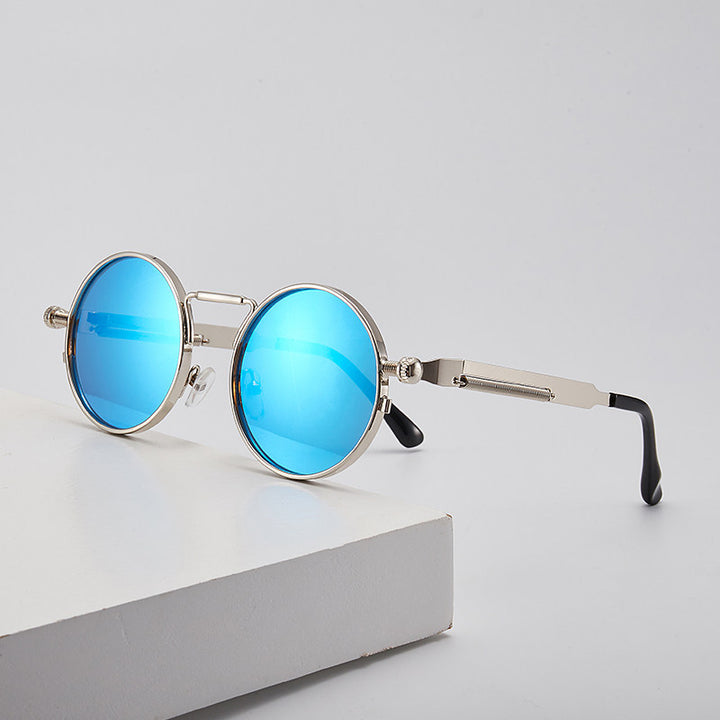 Dame elegant rund metallbrille Skanto