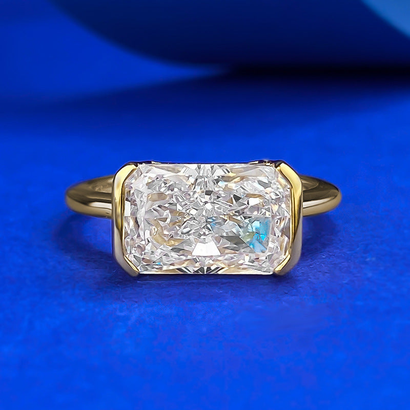 Skanto | S925 Øst-Vest Smaragdskåret Ring