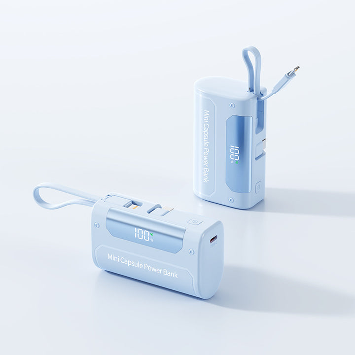 Kompakt Mini-Powerbank med Digital LED-display Skanto