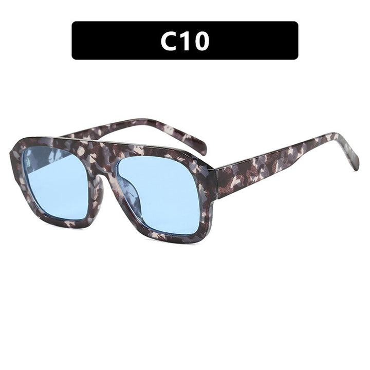 Dame oversized solbrille med markant rektangulært ramme Skanto