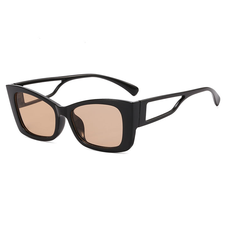 Damer trendy geometrisk solbrille med firkantet ramme Skanto