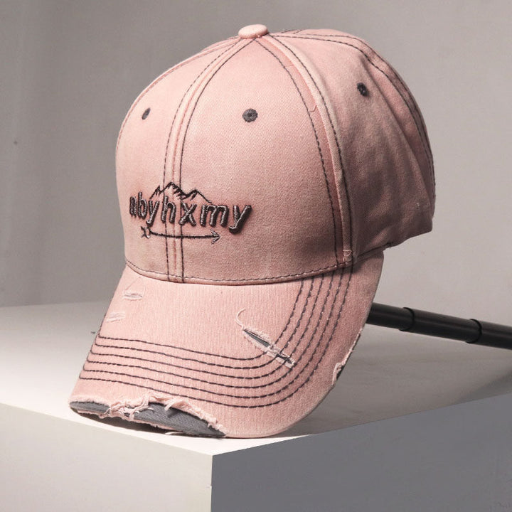 Herre Vintage Slitt Denim Baseball Caps Skanto