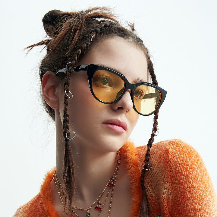 Damer trendy Cat-Eye solbriller med komfortabel passform Skanto