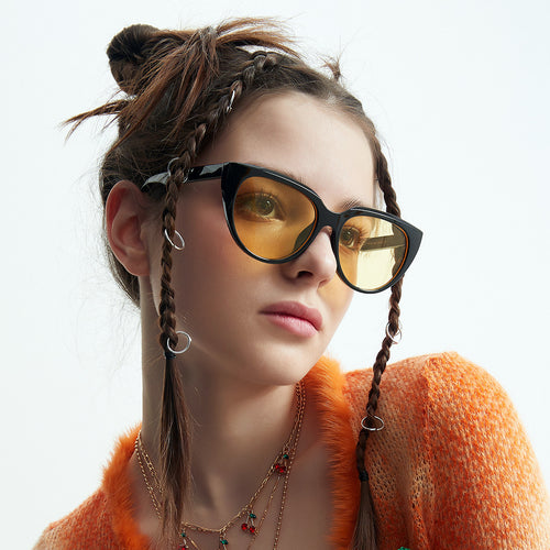 Damer trendy Cat-Eye solbriller med komfortabel passform Skanto