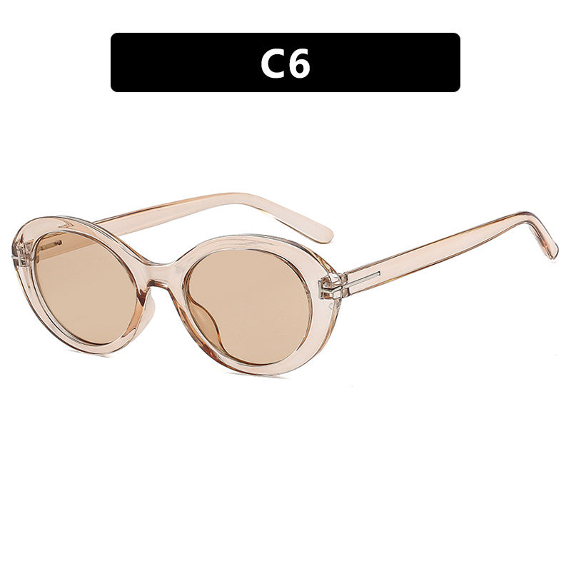 Women's fashionable sunglasses with innovative oval frame and UV protection Skanto