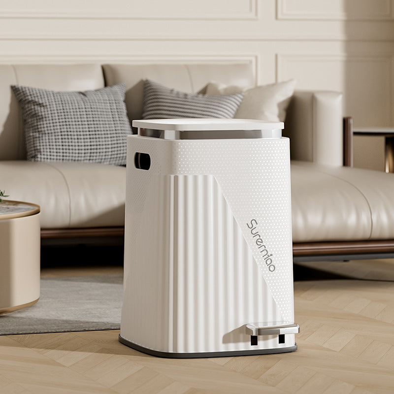 Skanto Women's Modern Elegant Trash Can with Foot Pedal and Silent Lid Skanto