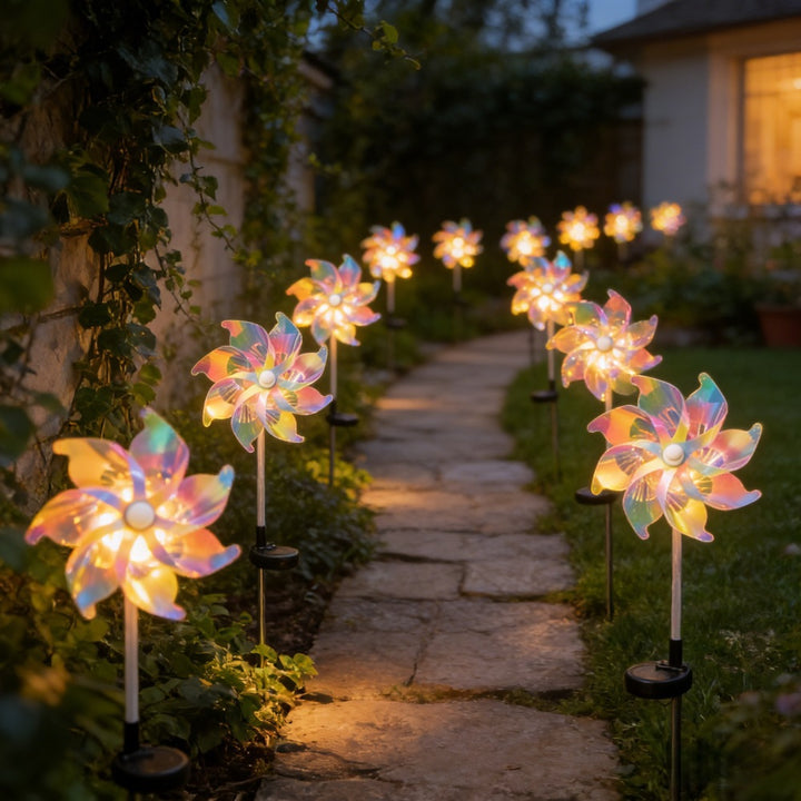 LED Solcelled Spinnende Propellervinduersti Stake Lys Skanto