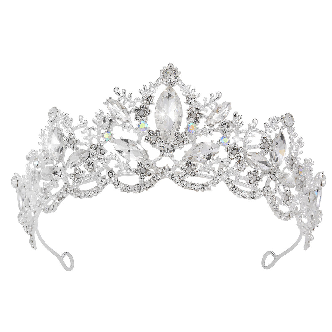 Damer Glamourøs Tiara med glitrende Krystall dekorasjoner Skanto