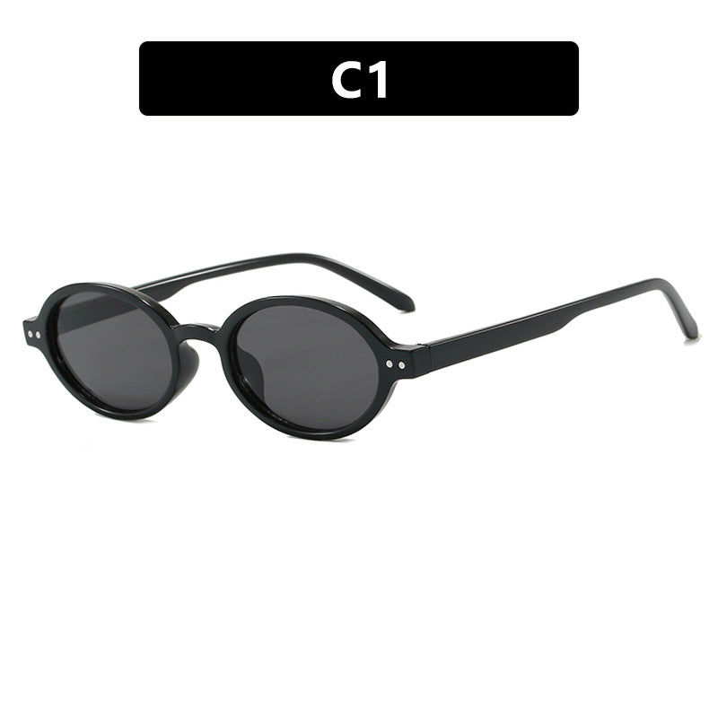 Women's modern oval sunglasses with unusual frame Skanto