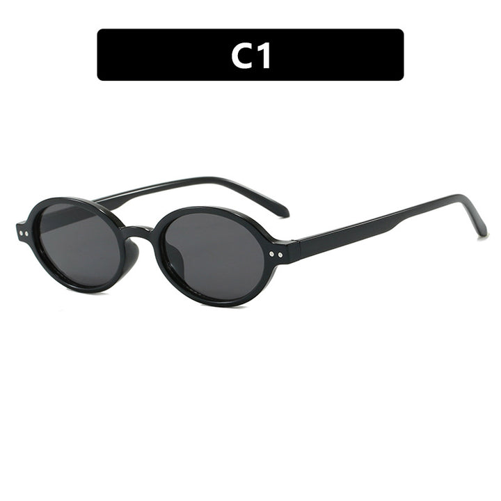 Women's modern oval sunglasses with unusual frame Skanto