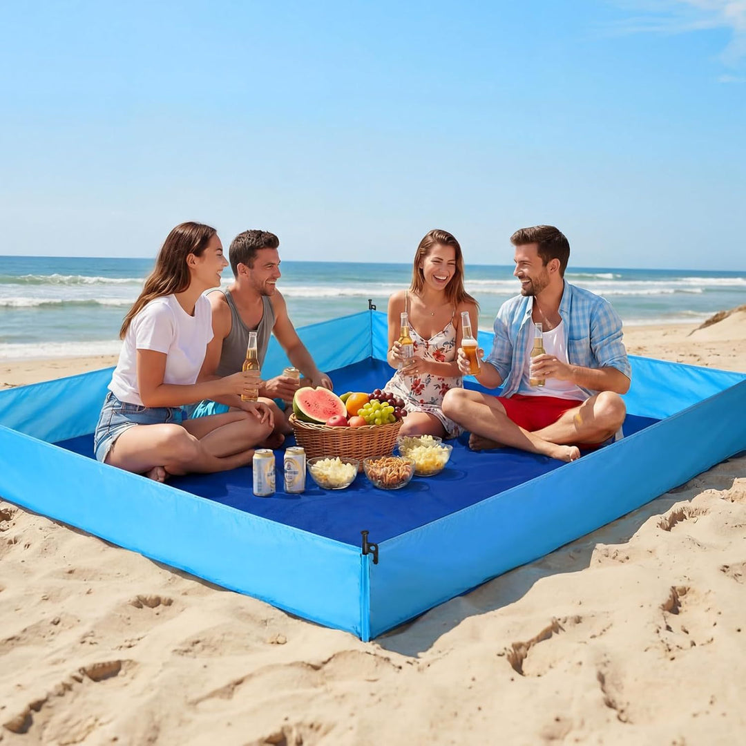 Allsidig sandfri strandmatte med ankersystem Skanto