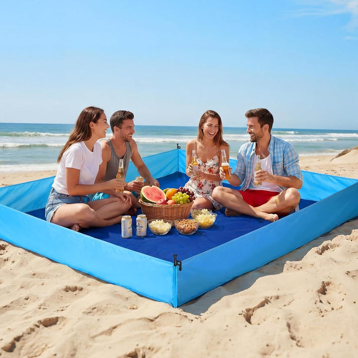 Allsidig sandfri strandmatte med ankersystem Skanto